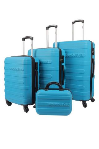 Product 4 Piece Regency Hard Shell Luggage Set - Navy Teal
