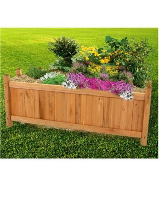 Groundlevel Large Contemporary Wooden Planter 1