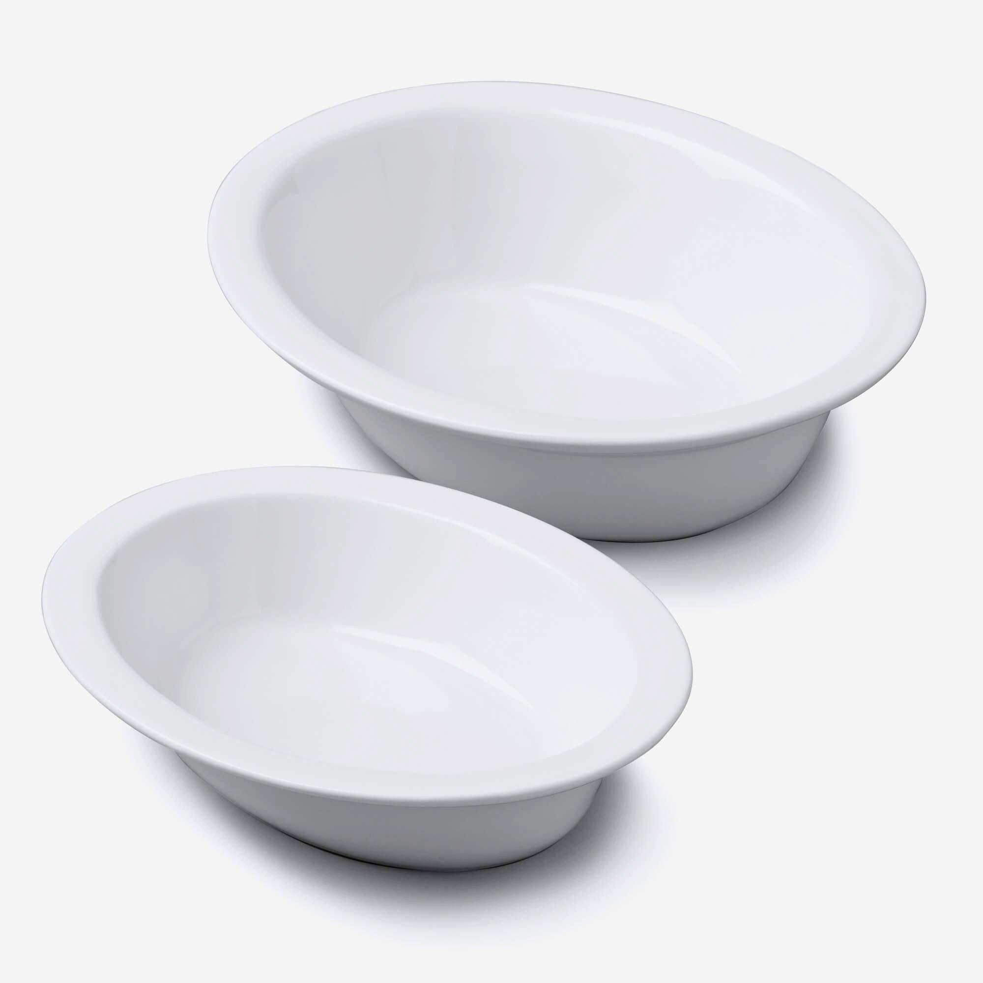 Porcelain Oval Pie Dish Set of 2