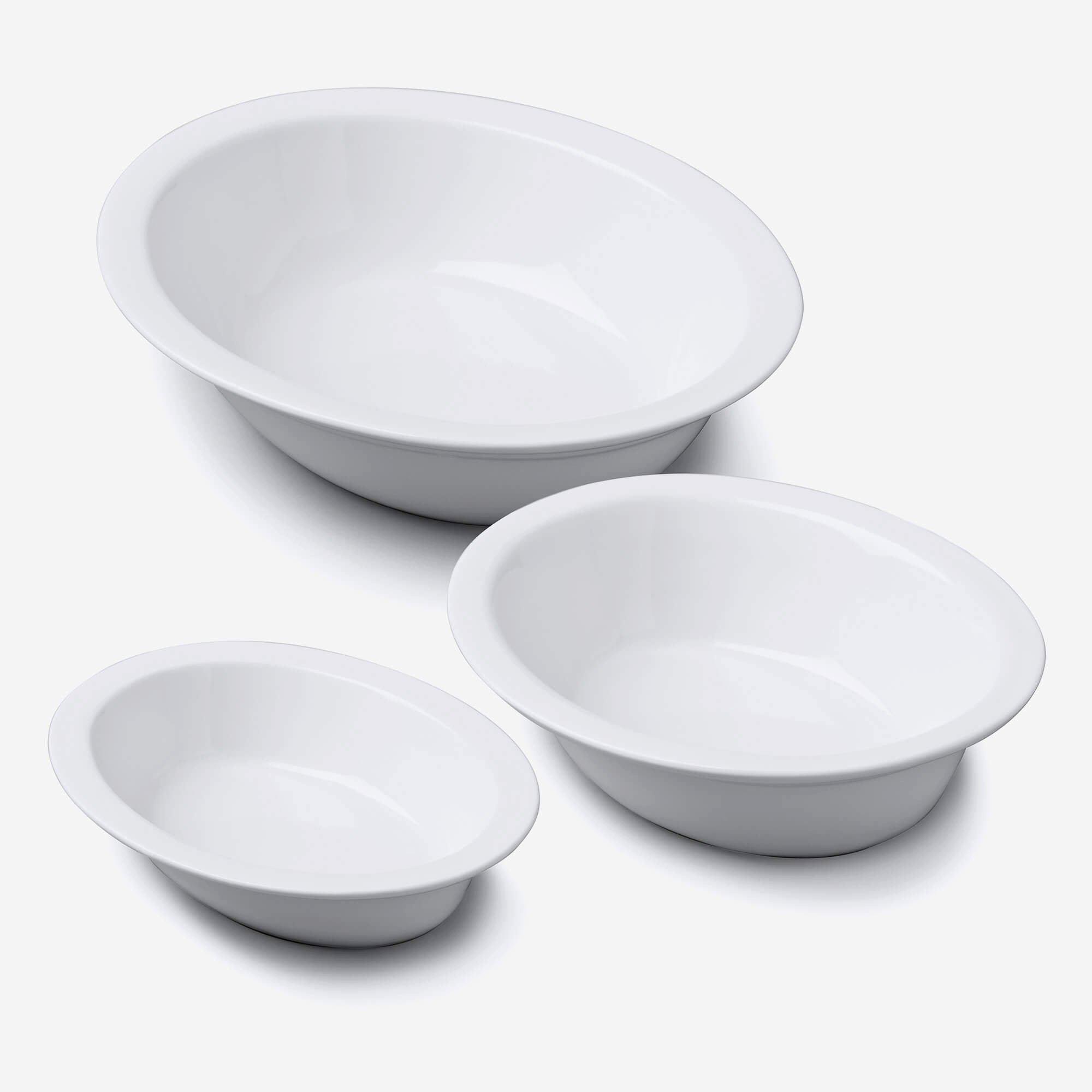 Porcelain Oval Pie Dish Set of 3