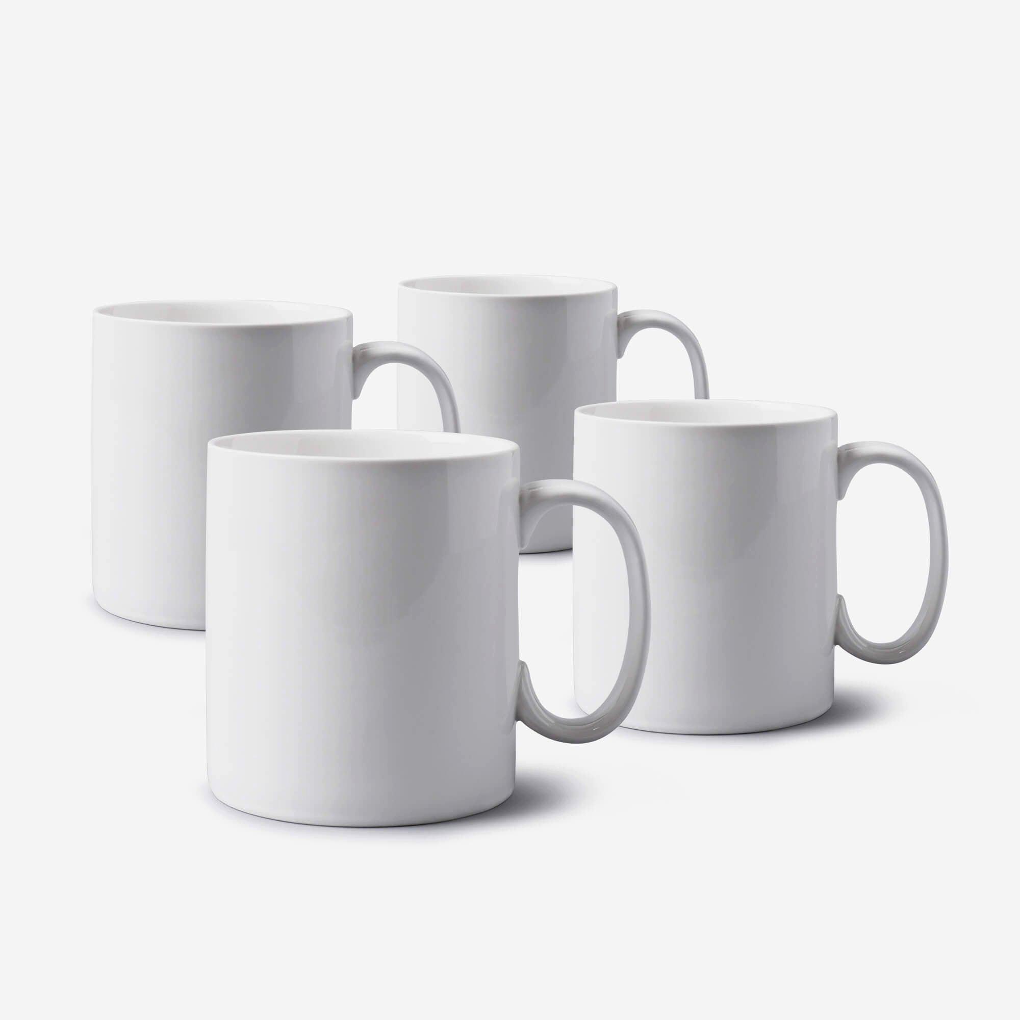 Porcelain Extra Large Mug 1.2 Pint Set of 4