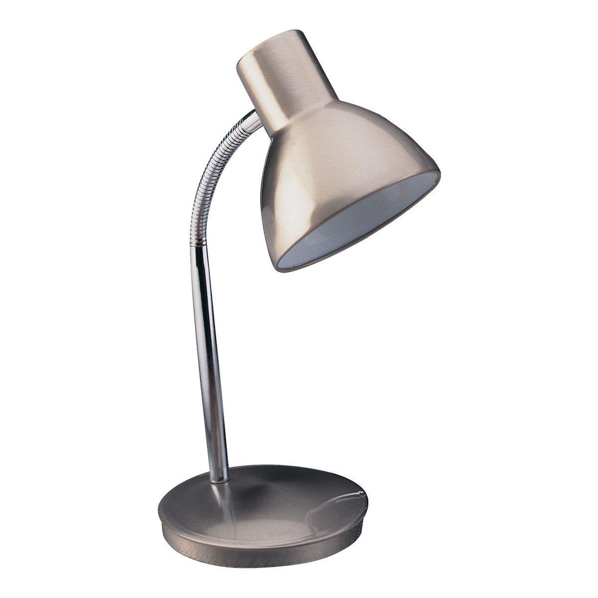 Harvard 1 Light Table Lamp Brushed Steel E27