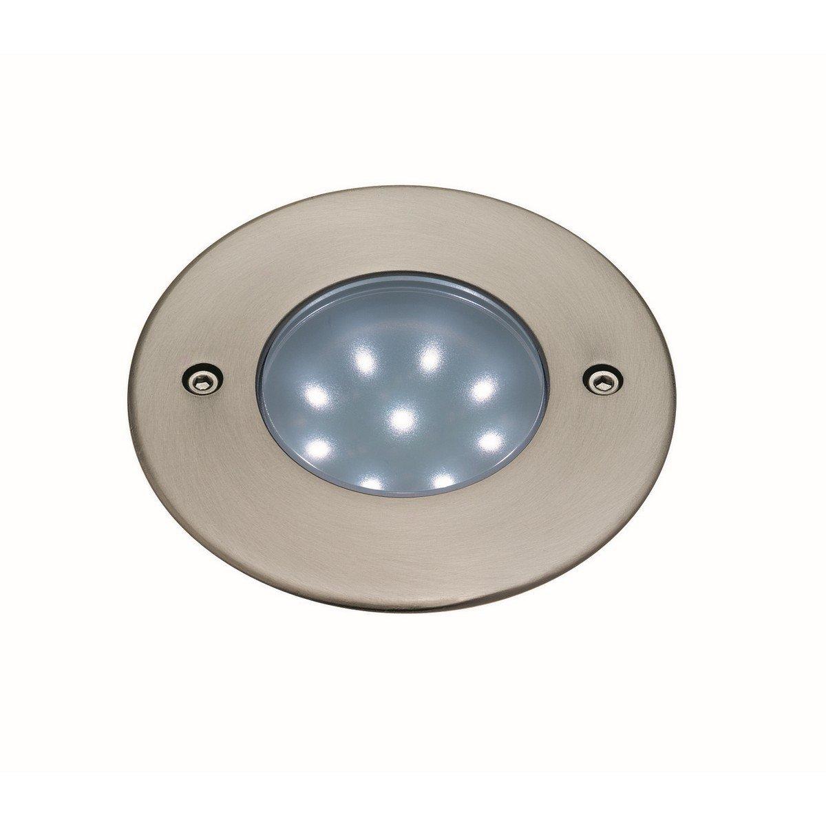LED 9 Light Walkover Recessed Light Stainless Steel White IP68