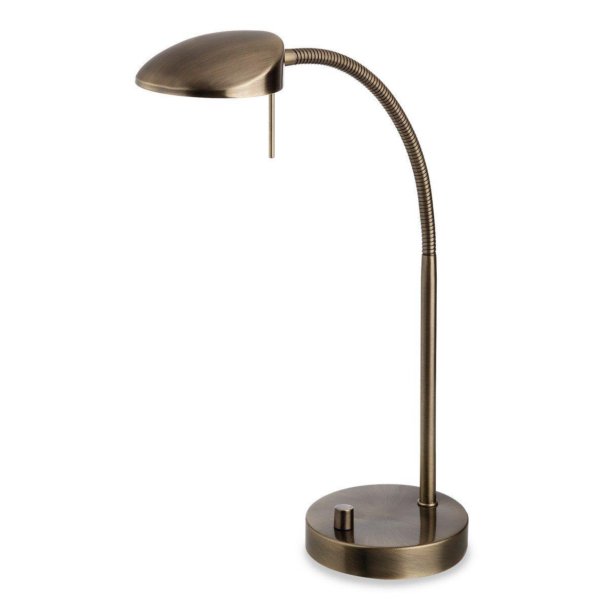 Milan LED 1 Light Table Lamp Antique Brass