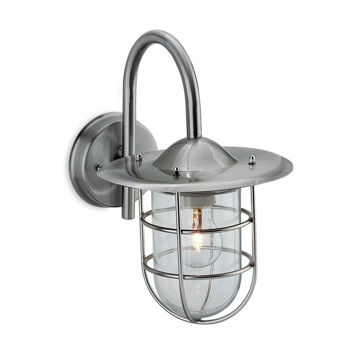 Cage 1 Light Wall Light Stainless Steel IP44 E27
