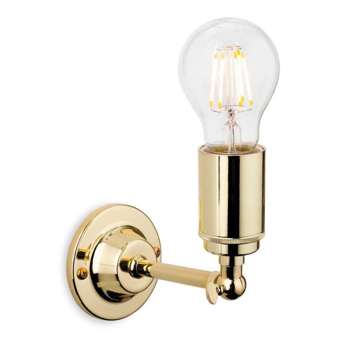 Indy 1 Light Indoor Candle Wall Light Polished Brass E27