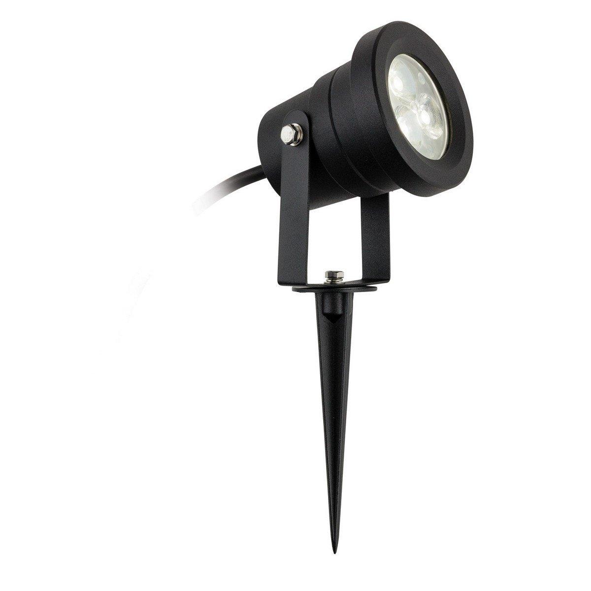 Hayes Outdoor Integrated LED Wall & Spike Light Black IP65