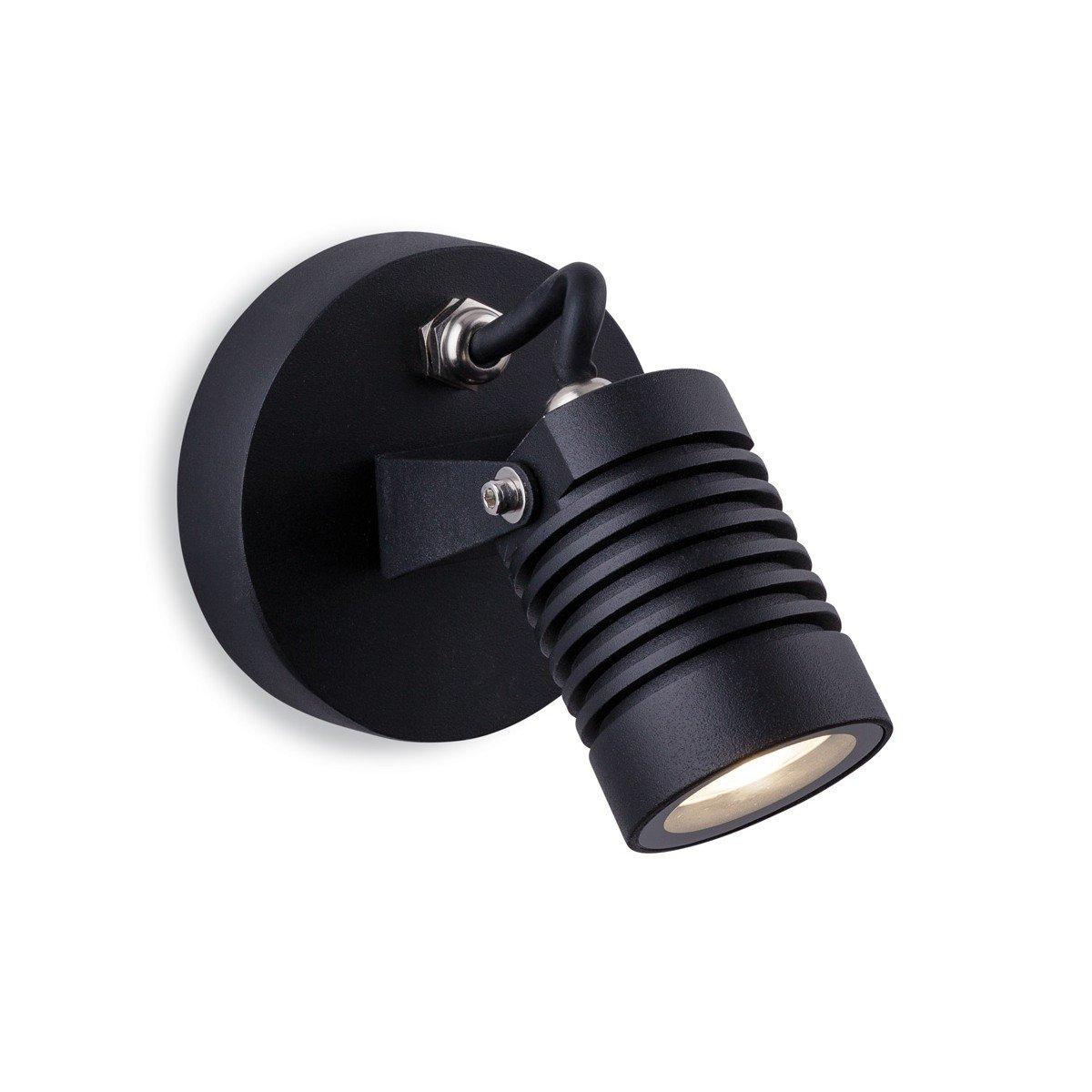 Veron Outdoor Integrated LED Spotlight Black IP65