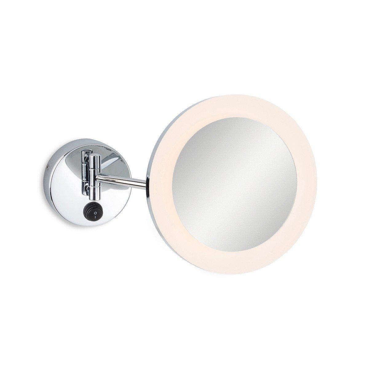 Lily Bathroom Adjustable Arm LED Magnifying Mirror Light Chrome IP44 3x Magnification