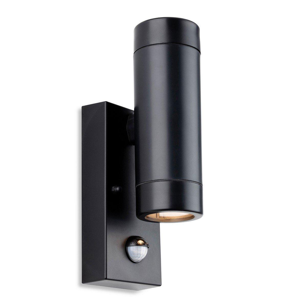 Ravel Up Down Resin 2 Light Wall with PIR Black IP54
