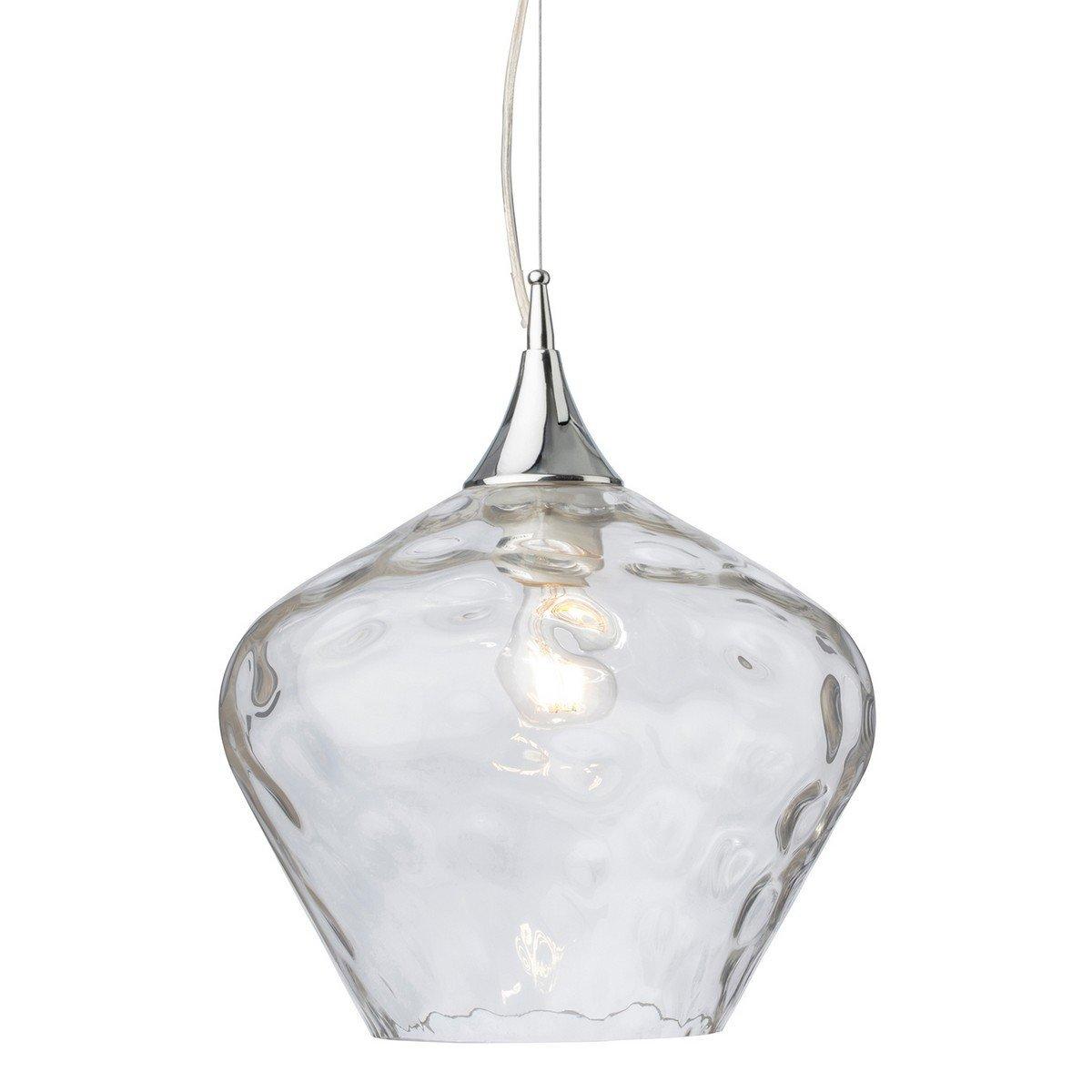 Titan Dome Pendant Light Chrome with Clear Glass