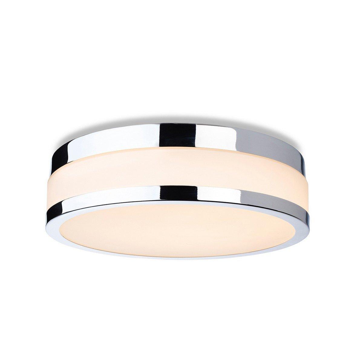 Marnie 290cm LED Flush Ceiling Fitting Chrome with Opal White Glass IP44
