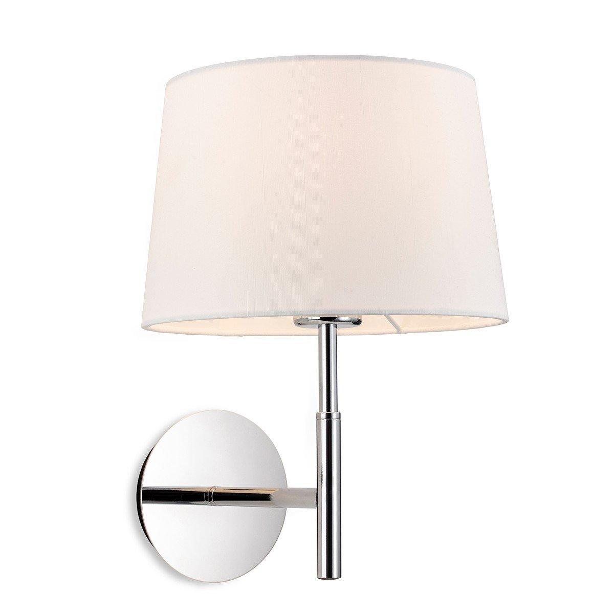 Seymour Classic Switched Wall Lamp Chrome with Cream Shade