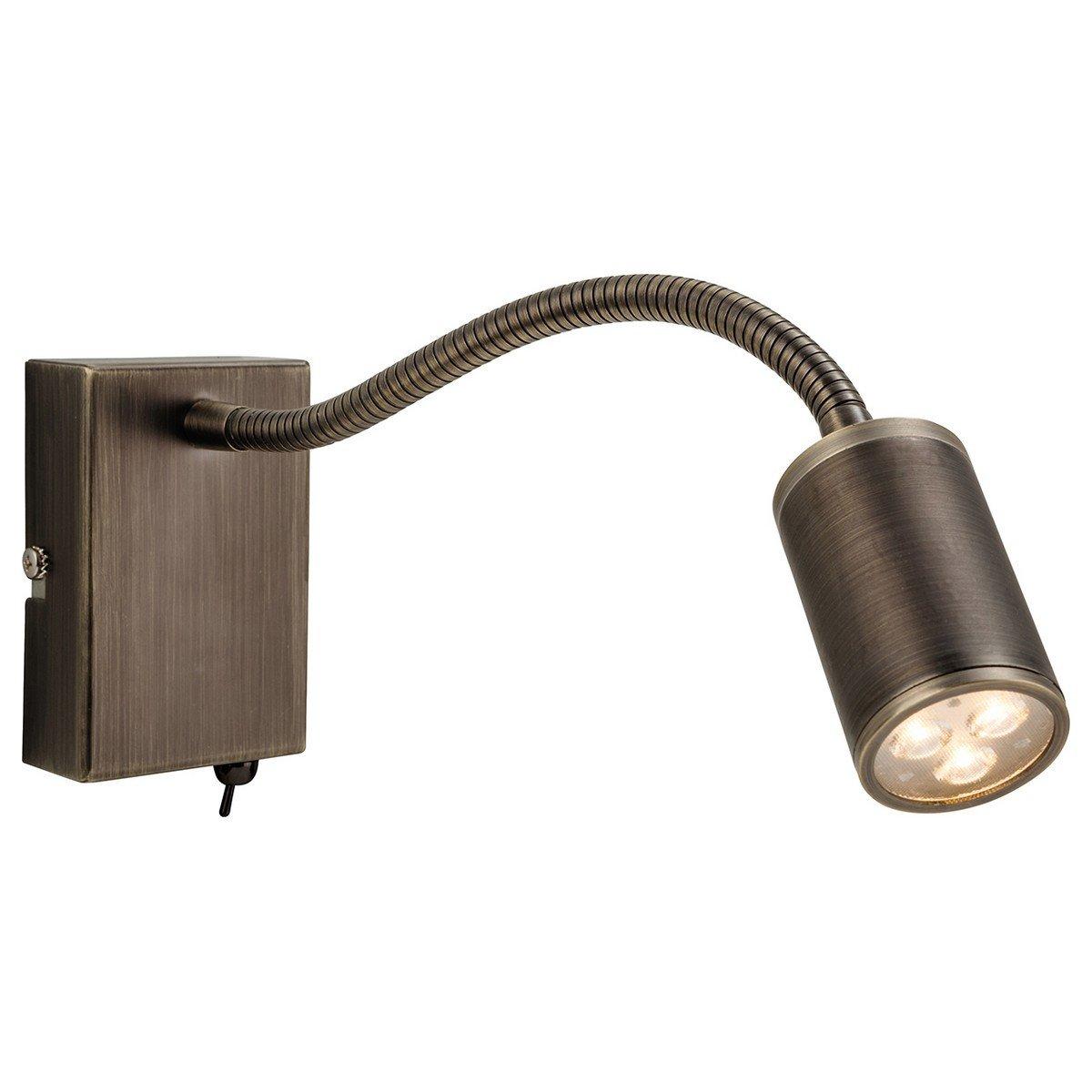 Orion LED 3 Light Flexi Indoor Wall Spotlight (Switched) Bronze