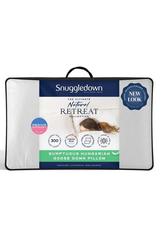 Snuggledown 1 Pack Retreat Hungarian Goose Down Soft Support Pillows 1