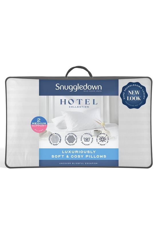 Snuggledown 2 Pack Hotel Luxurious Soft & Cosy Medium Support Pillow 1