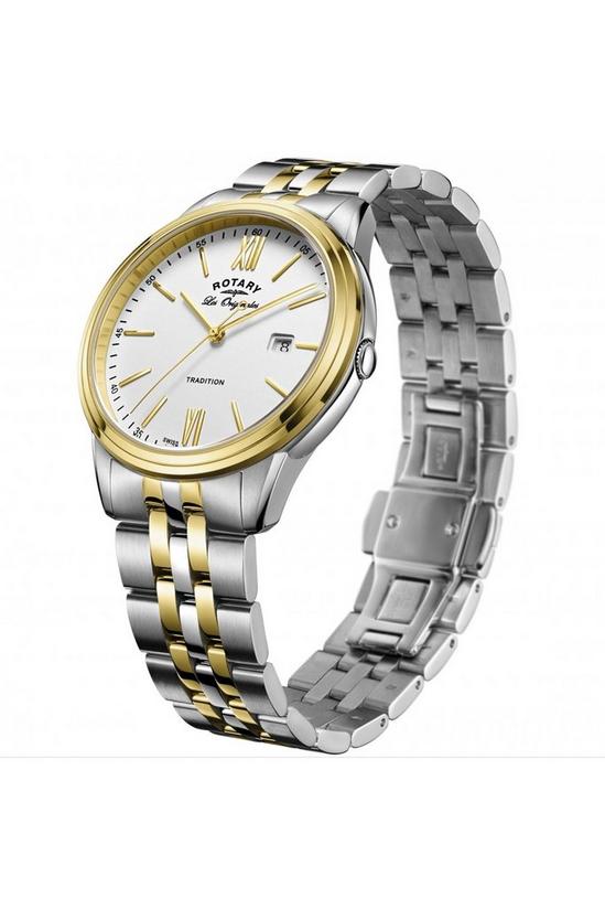 Rotary Stainless Steel Classic Analogue Quartz Watch - Gb90195/01 2