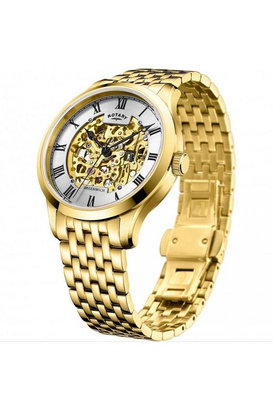 Rotary Plated Stainless Steel Classic Analogue Automatic Watch - Gb02941/03 2