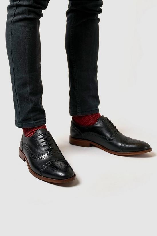 Base London 'Cast' Leather Oxford Brogue Shoes 6