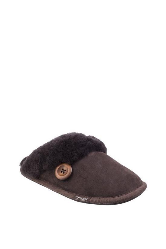 Cotswold 'Lechlade' Leather Mule Ladies Slippers 1