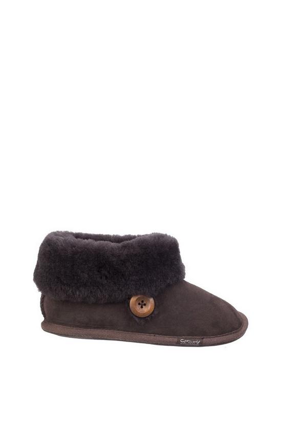 Cotswold 'Wotton' Leather Ladies Bootie Slippers 4