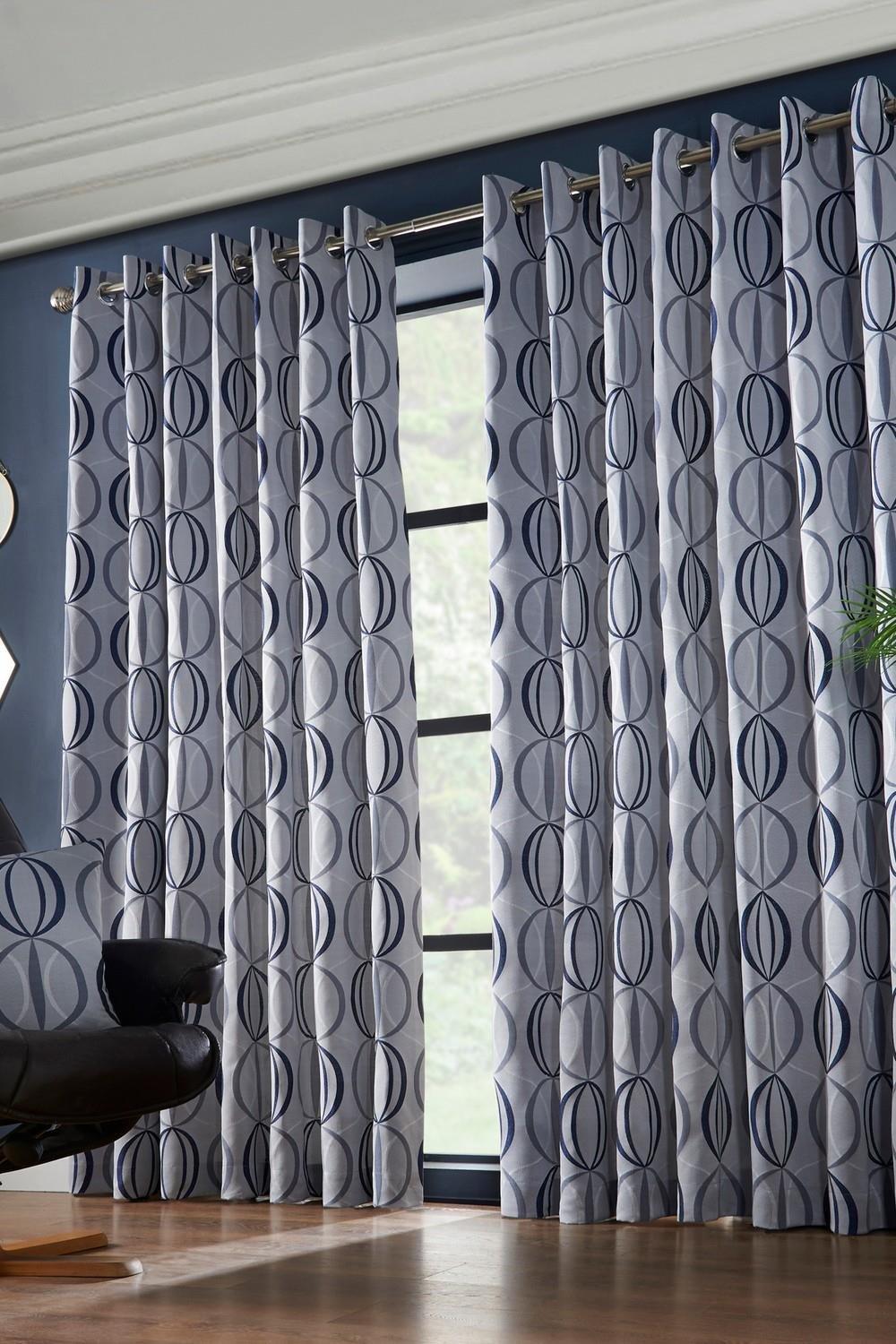 Omega Lined Eyelet Ring Top Curtains