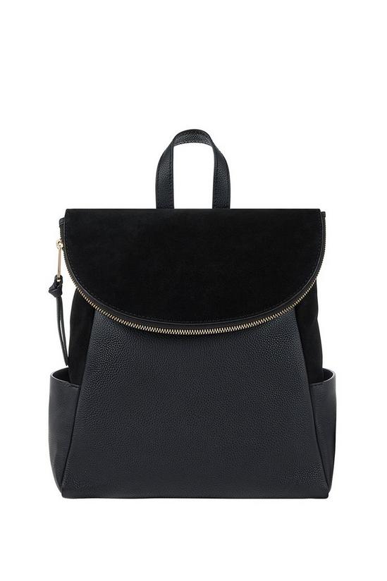 Accessorize 'Isabel' Zip Flap Leather Backpack 1