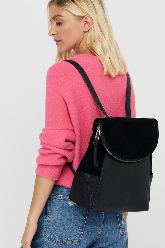 Accessorize 'Isabel' Zip Flap Leather Backpack 2