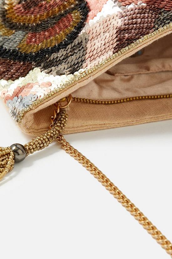 Accessorize 'Seraphina' Floral Sequin Clutch Bag 3