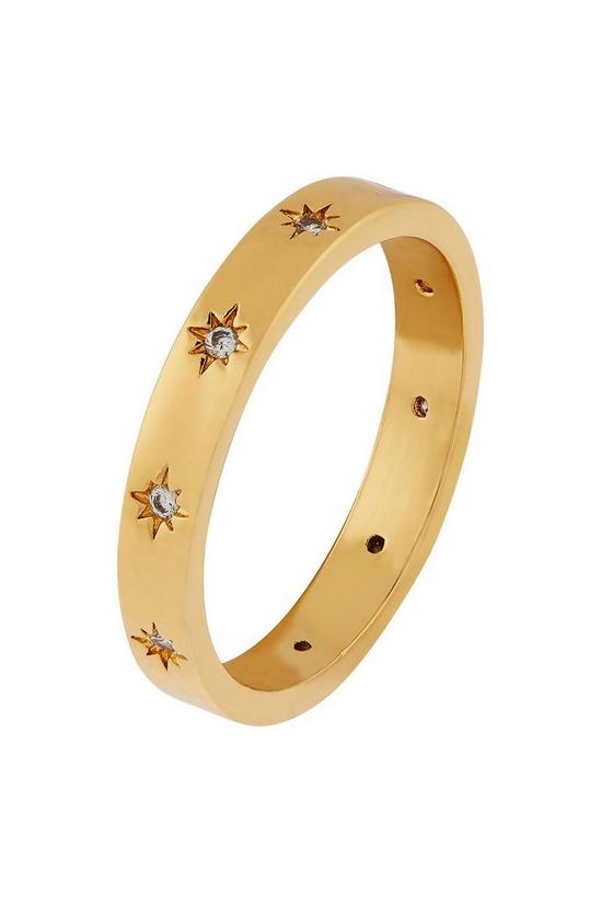Accessorize Gold-Plated Sparkle Star Band Ring 1