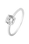 Accessorize Sterling Silver Round Solitaire Ring thumbnail 1