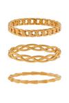 Accessorize Gold-Plated Chain Ring Set thumbnail 1