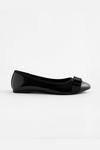 Accessorize Bow Front Patent Ballerina Flats thumbnail 1