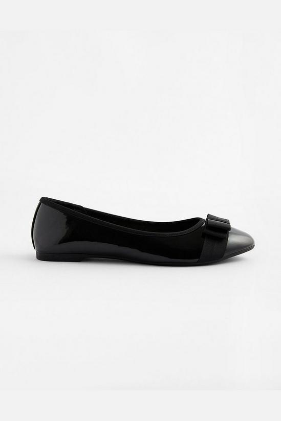 Accessorize Bow Front Patent Ballerina Flats 1