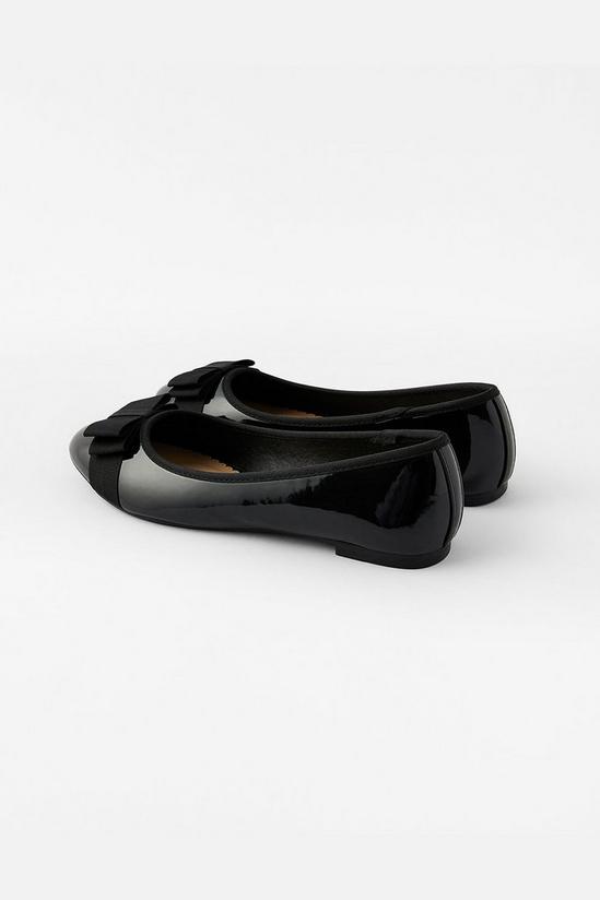 Accessorize Bow Front Patent Ballerina Flats 3