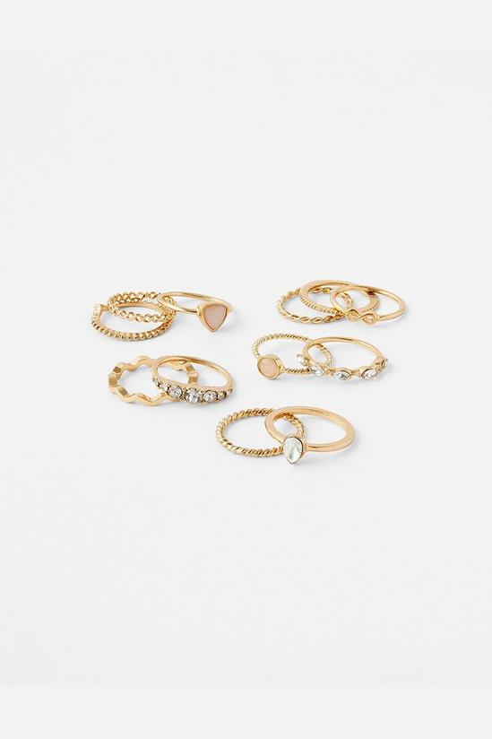 Accessorize Stone and Sparkle Ring Multipack 1