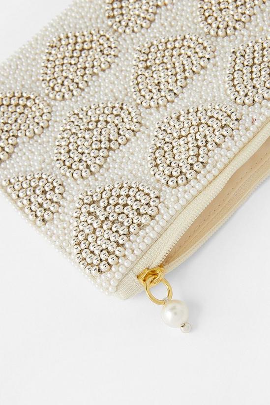 Accessorize 'Harrie' Bridal Heart Beaded Pouch 2
