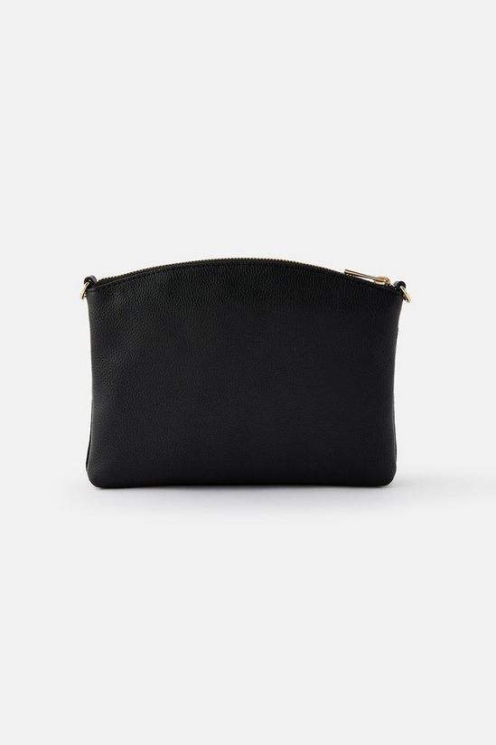 Accessorize 'Darcey' Leather Double Zip Cross-Body Bag 4