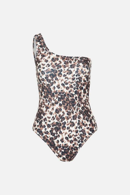 Accessorize One-Shoulder Leopard Swimsuit 4