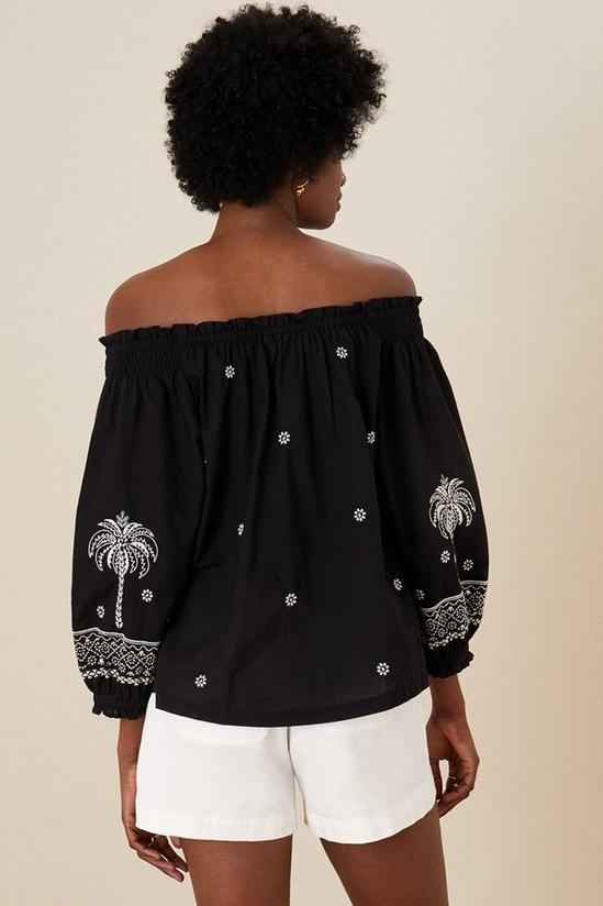 Monsoon Palm Embroidered Off-Shoulder Top 2