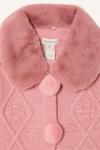 Monsoon Baby Fluffy Collar Knit Cardigan thumbnail 3