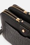 Accessorize 'Hanna' Double Zip Leather Cross-Body Bag thumbnail 3