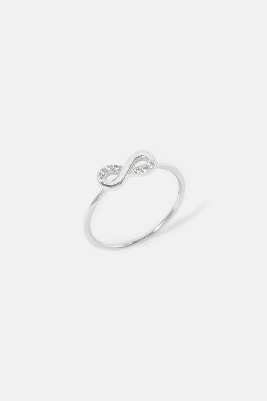 Accessorize Sterling Silver Infinity Ring 1