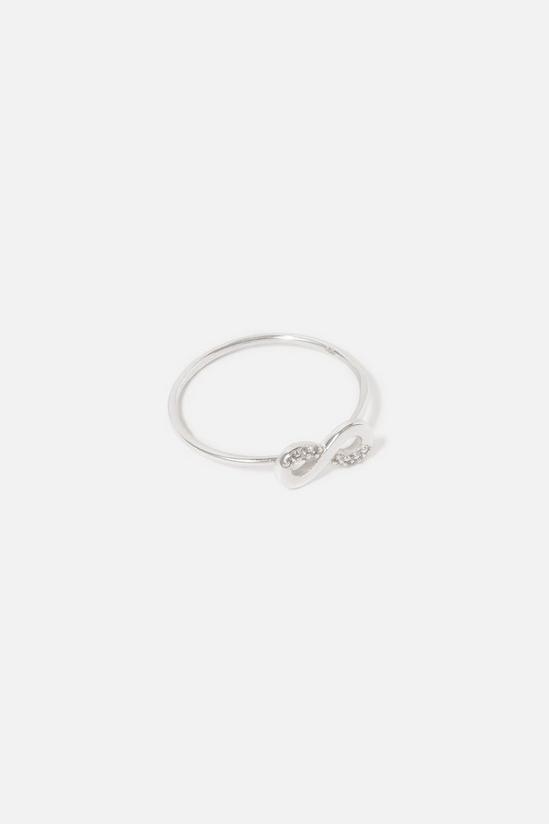 Accessorize Sterling Silver Infinity Ring 3