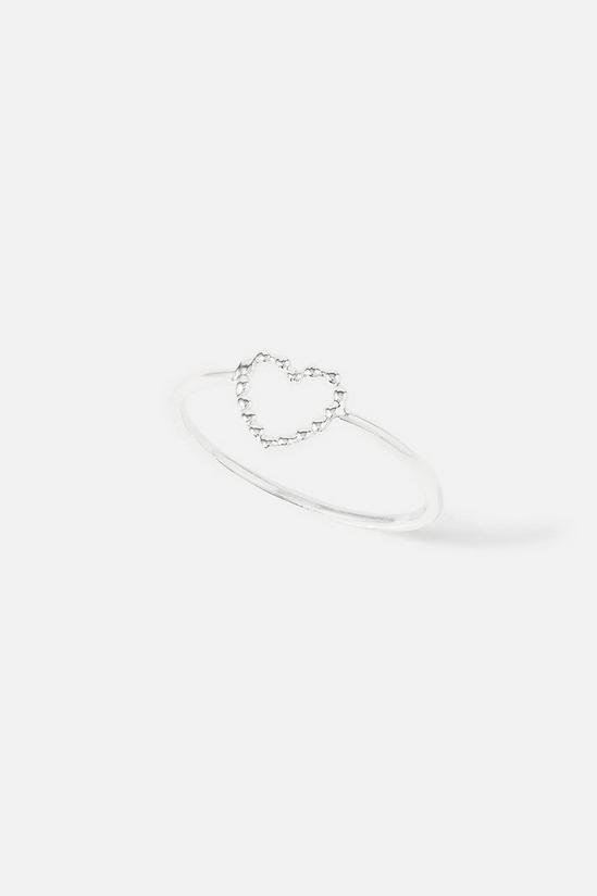 Accessorize Sterling Silver Heart Ring 1