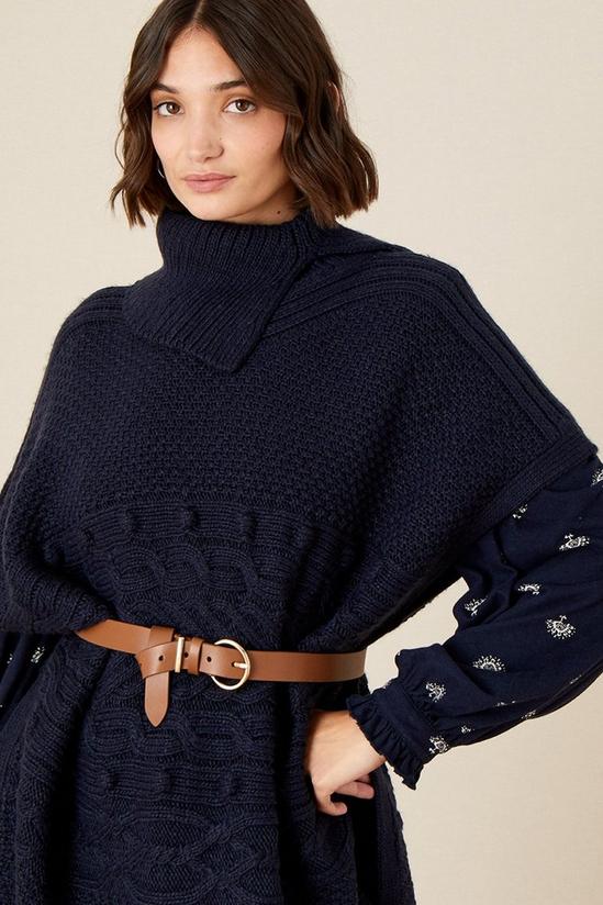 Monsoon Stitchy Cable Knit Poncho 2