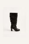 Monsoon 'Belle' Buckle Slouch Leather Boots thumbnail 1