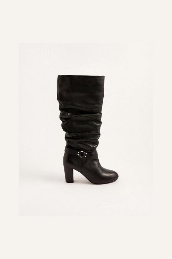 Monsoon 'Belle' Buckle Slouch Leather Boots 1