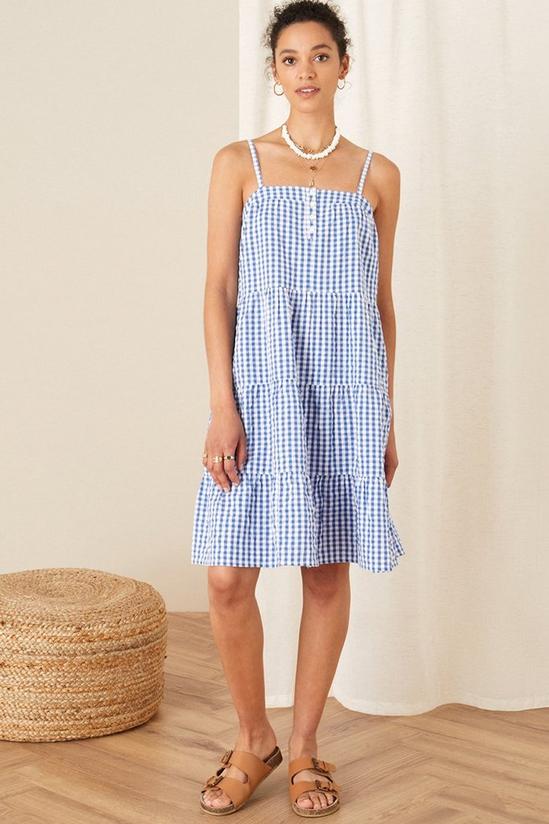 Monsoon Gingham Dress in Pure Cotton 1