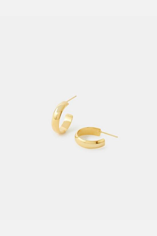 Accessorize Gold-Plated Small Chunky Hoops 1
